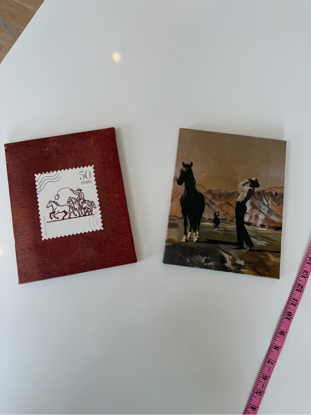 Vintage Western Illustration Canvas Decor Set - Brown & Tan